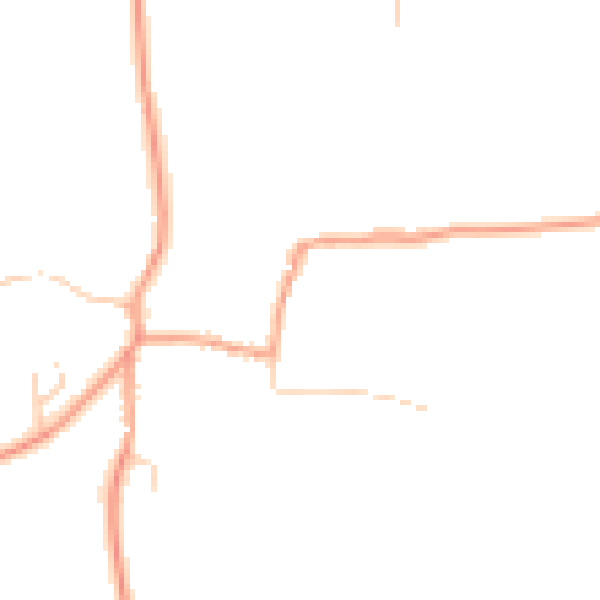 Daytime road noise heatmap for SO21 1EU