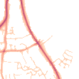 Daytime road noise heatmap for SO21 1NG