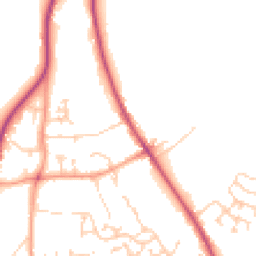 Daytime road noise heatmap for SO21 1RY