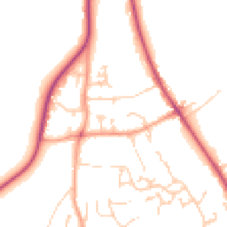 Daytime road noise heatmap for SO21 1SA