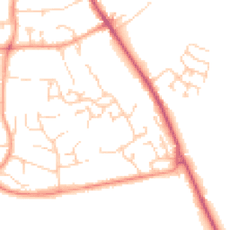 Daytime road noise heatmap for SO21 1XB