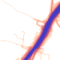 Daytime road noise heatmap for SO21 2AF