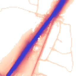 Daytime road noise heatmap for SO21 2DW