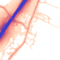 Daytime road noise heatmap for SO21 2EB