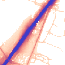 Daytime road noise heatmap for SO21 2FD