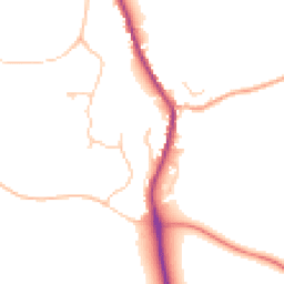 Daytime road noise heatmap for SO21 2JA