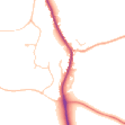 Daytime road noise heatmap for SO21 2JB