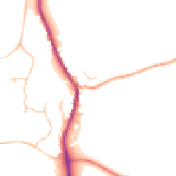 Daytime road noise heatmap for SO21 2JX