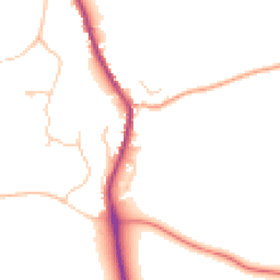 Daytime road noise heatmap for SO21 2JZ