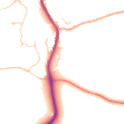 Daytime road noise heatmap for SO21 2LJ