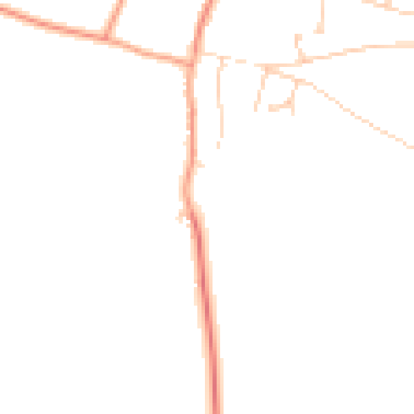 Daytime road noise heatmap for SO21 3FU