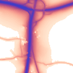 Daytime road noise heatmap for SO21 3QG