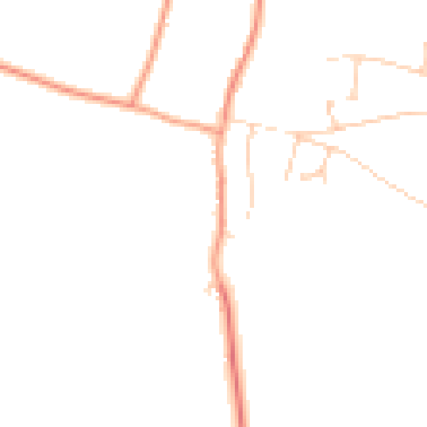 Daytime road noise heatmap for SO21 3RH