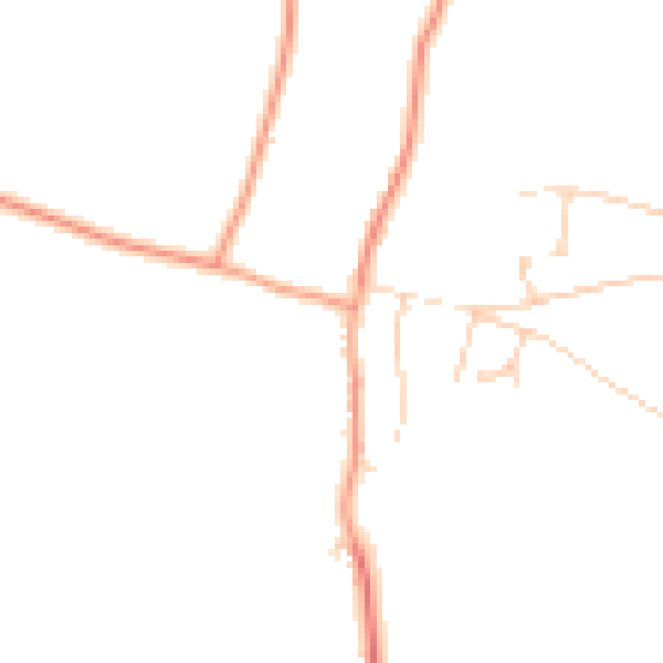 Daytime road noise heatmap for SO21 3RN