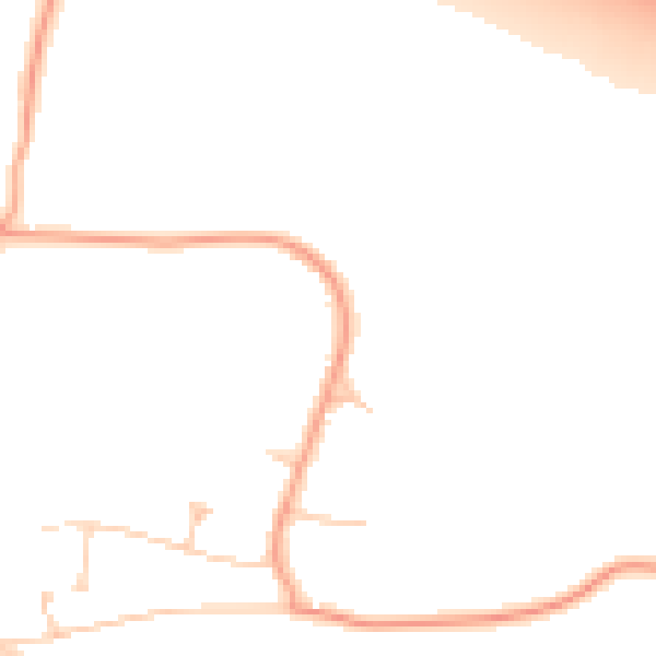 Daytime road noise heatmap for SO21 3RU