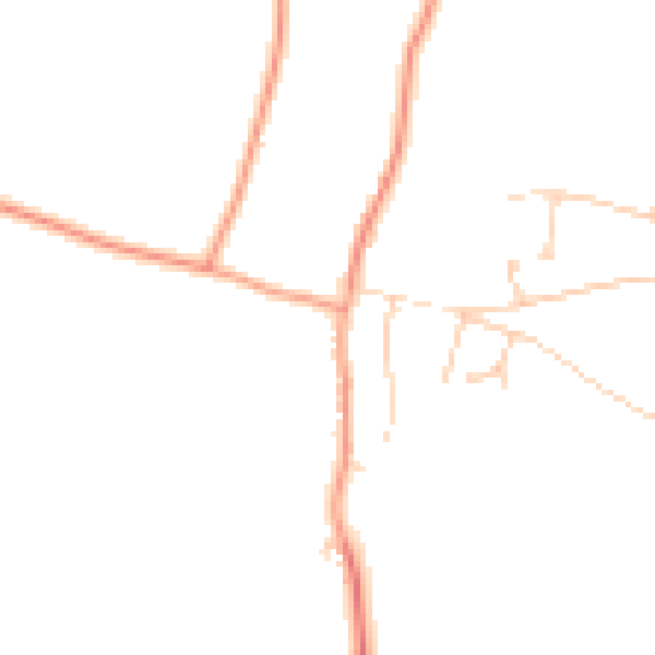 Daytime road noise heatmap for SO21 3RW