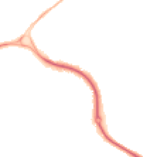 Night-time road noise heatmap for SO22 4ET