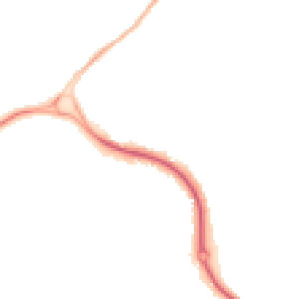 Night-time road noise heatmap for SO22 4FH