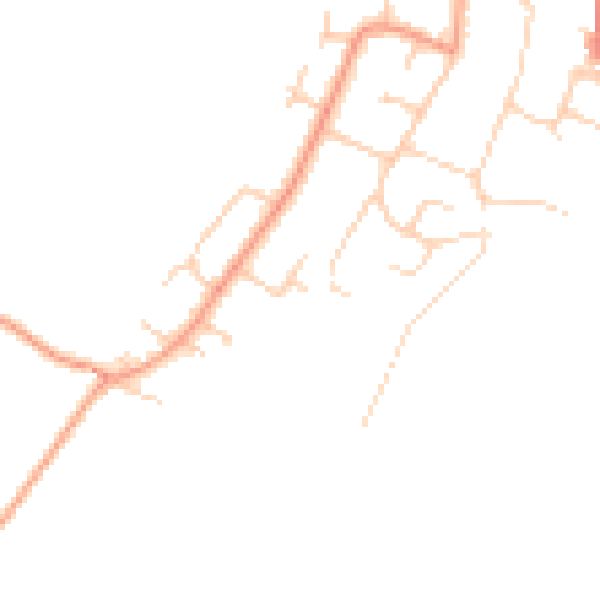 Daytime road noise heatmap for SO22 4JY
