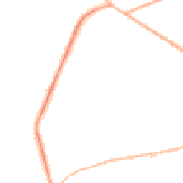 Night-time road noise heatmap for SO22 5AR