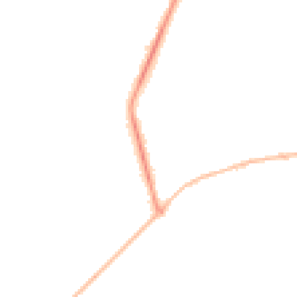 Night-time road noise heatmap for SO22 5HD