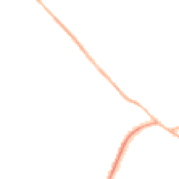 Night-time road noise heatmap for SO22 5LQ