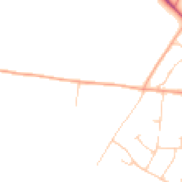 Daytime road noise heatmap for SO22 5RA