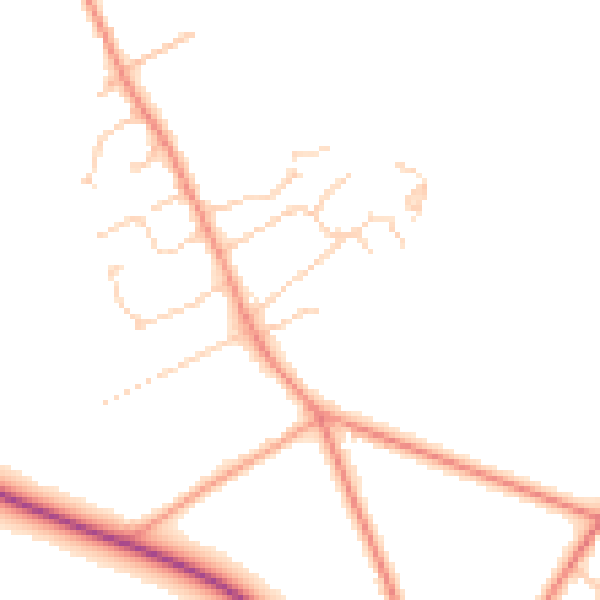 Daytime road noise heatmap for SO22 6BY