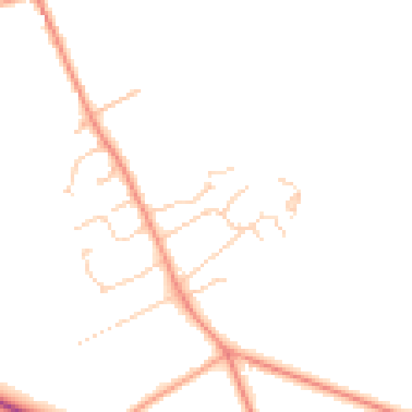 Daytime road noise heatmap for SO22 6PB