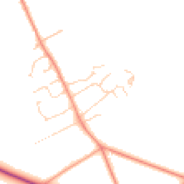 Daytime road noise heatmap for SO22 6PF