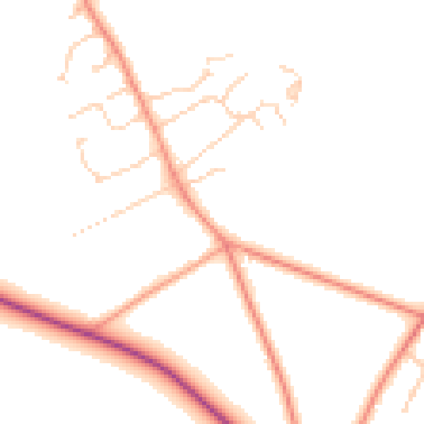 Daytime road noise heatmap for SO22 6PS