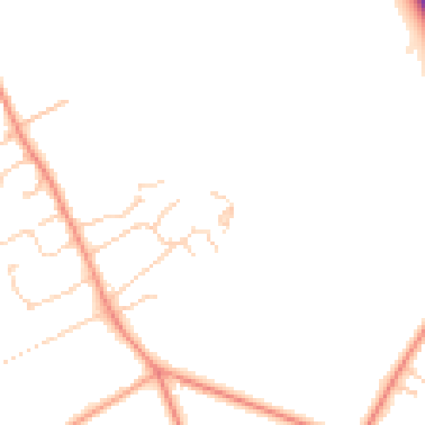 Daytime road noise heatmap for SO22 6QB