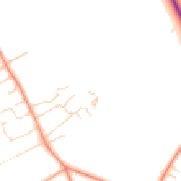 Daytime road noise heatmap for SO22 6QD