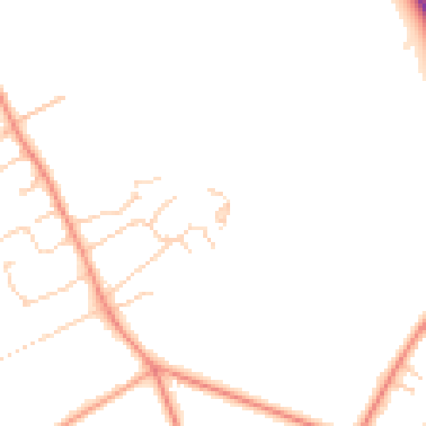 Daytime road noise heatmap for SO22 6QF
