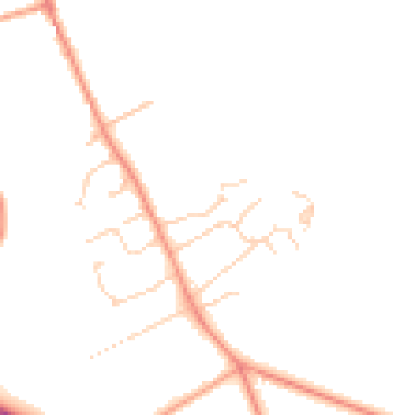 Daytime road noise heatmap for SO22 6QL