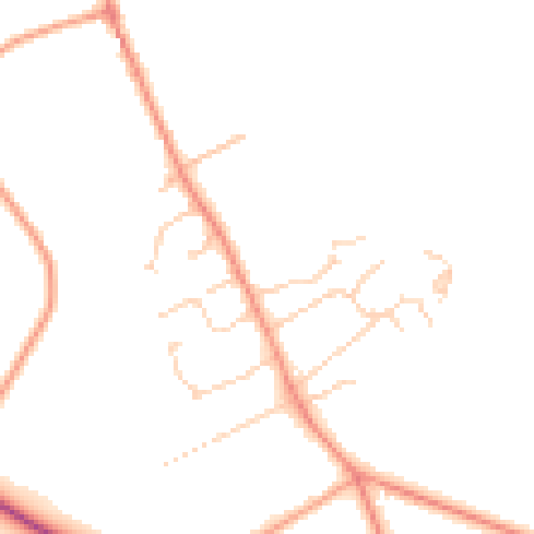 Daytime road noise heatmap for SO22 6QN