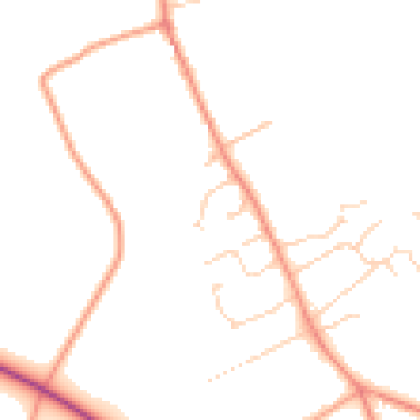 Daytime road noise heatmap for SO22 6QP