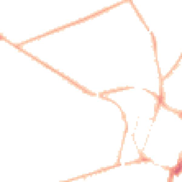 Night-time road noise heatmap for SO22 6RN
