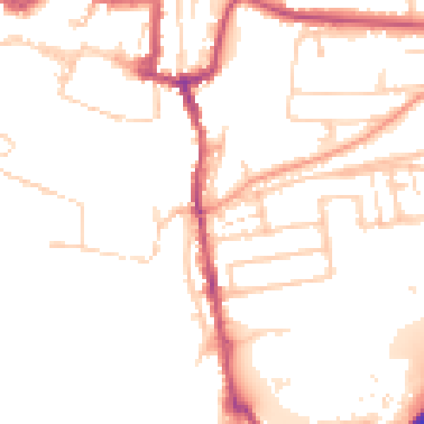 Daytime road noise heatmap for SO23 0AE