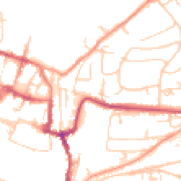 Daytime road noise heatmap for SO23 0AF