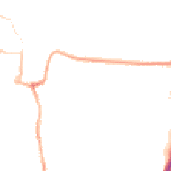 Night-time road noise heatmap for SO23 0AG