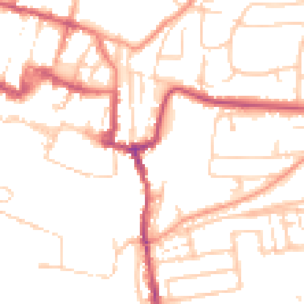 Daytime road noise heatmap for SO23 0AL