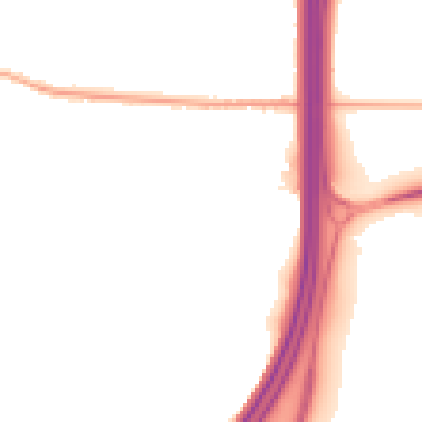 Night-time road noise heatmap for SO23 0DA