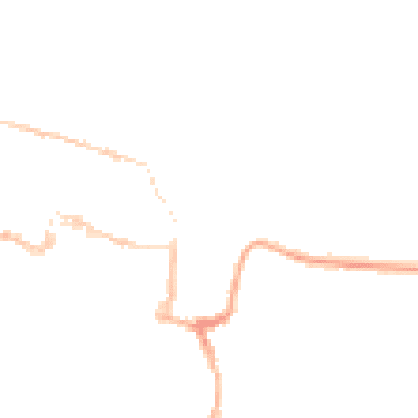 Night-time road noise heatmap for SO23 0EN