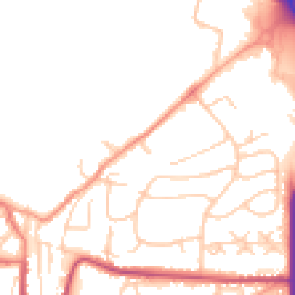 Daytime road noise heatmap for SO23 0HB