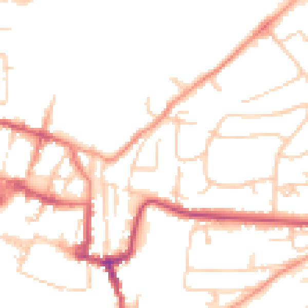 Daytime road noise heatmap for SO23 0HD