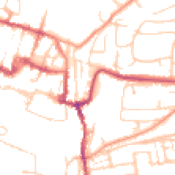Daytime road noise heatmap for SO23 0HF