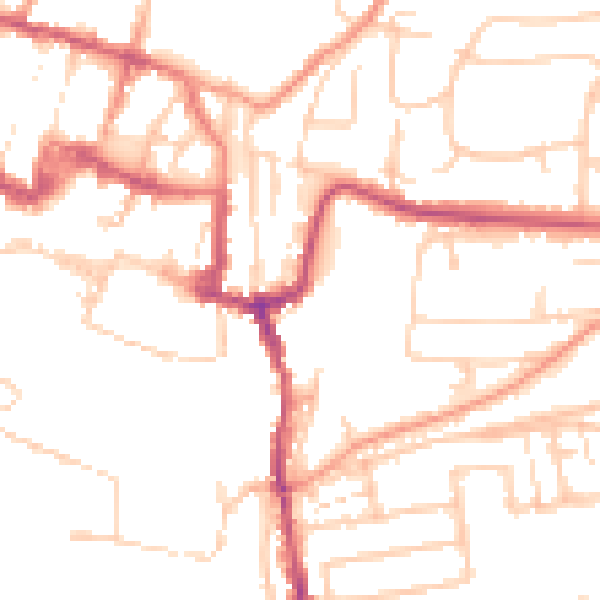 Daytime road noise heatmap for SO23 0HL
