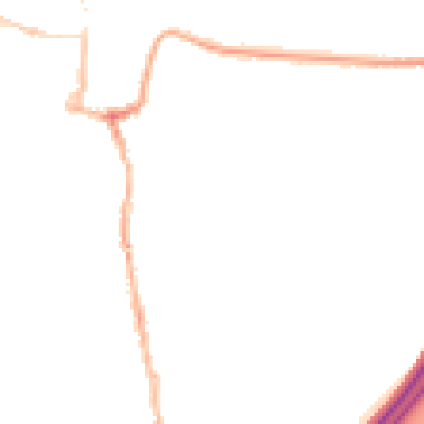Night-time road noise heatmap for SO23 0HR