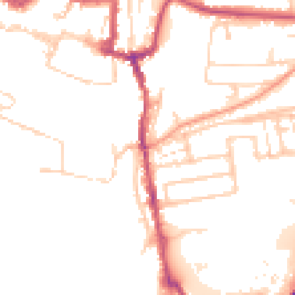 Daytime road noise heatmap for SO23 0JA